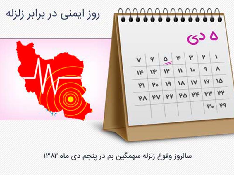 5 دی ماه روز ایمنی در برابر زلزله
