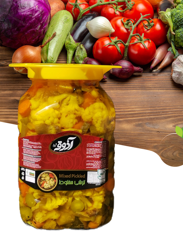 ترشی مخلوط خردشده درشت پت 5 کیلویی